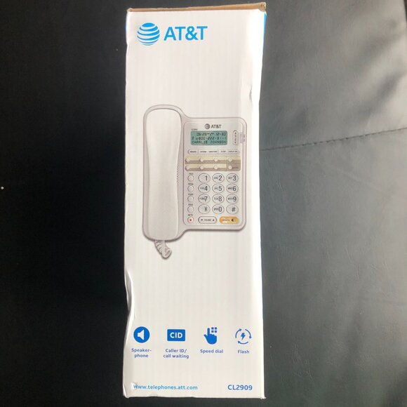 New AT&T CL2909 Corded Phone White Speakerphone Caller ID/Call Waiting - Picture 3 of 7